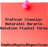 Profesor Ciencias Naturales Horario Matutino Plantel Toreo