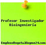 Profesor Investigador Bioingeniería