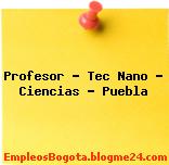 Profesor – Tec Nano – Ciencias – Puebla
