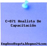 C-871 Analista De Capacitación