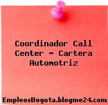 Coordinador Call Center – Cartera Automotriz