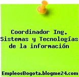 Coordinador Ing. Sistemas y Tecnologías de la información