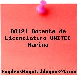 DO12] Docente de Licenciatura UNITEC Marina