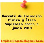 Docente de Formación Cívica y Ética Suplencia enero a junio 2019