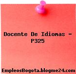 Docente De Idiomas – P325