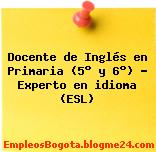 Docente de Inglés en Primaria (5° y 6°) – Experto en idioma (ESL)