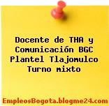 Docente de THA y Comunicación BGC Plantel Tlajomulco Turno mixto