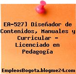 EA-527] Diseñador de Contenidos, Manuales y Curricular – Licenciado en Pedagogía