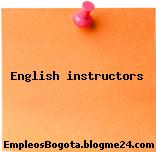 English instructors