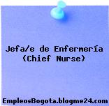 Jefa/e de Enfermería (Chief Nurse)