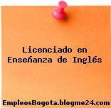 Licenciado en Enseñanza de Inglés