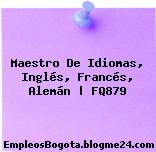 Maestro De Idiomas, Inglés, Francés, Alemán | FQ879