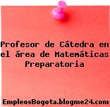 Profesor de Cátedra en el área de Matemáticas Preparatoria