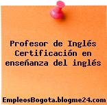 Profesor De Inglés – Certificación En Enseñanza Del Inglés