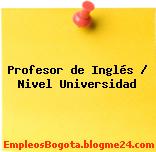 Profesor de Inglés / Nivel Universidad