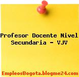 Profesor Docente Nivel Secundaria – VJV
