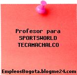 Profesor para SPORTSWORLD TECAMACHALCO