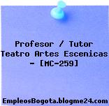 Profesor / Tutor Teatro Artes Escenicas – [MC-259]