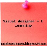 Visual designer – E learning