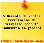 5 Gerente de ventas territorial de servicios para la industria en general