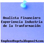 Analista Financiero Experiencia Industria de la Tranformación