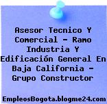 Asesor Tecnico Y Comercial – Ramo Industria Y Edificación General En Baja California – Grupo Constructor
