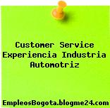 Customer Service Experiencia Industria Automotriz