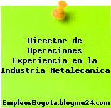 Director de Operaciones Experiencia en la Industria Metalecanica