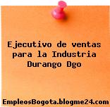 Ejecutivo de ventas para la Industria Durango Dgo