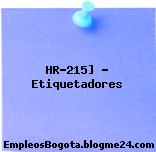HR-215] – Etiquetadores