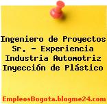 Ingeniero de Proyectos Sr. – Experiencia Industria Automotriz Inyección de Plástico