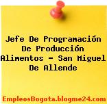 Jefe De Programación De Producción Alimentos – San Miguel De Allende