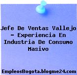 Jefe De Ventas Vallejo – Experiencia En Industria De Consumo Masivo
