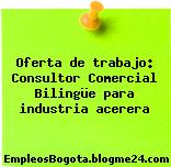 Oferta de trabajo: Consultor Comercial Bilingüe para industria acerera