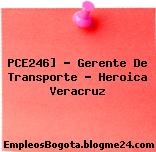 PCE246] – Gerente De Transporte – Heroica Veracruz