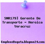 SNR179] Gerente De Transporte – Heroica Veracruz