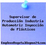 Supervisor de Producción Industria Automotriz Inyección de Plásticos