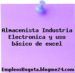 Almacenista Industria Electronica y uso básico de excel