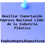 Auxiliar Exportación Empresa Nacional Líder de la Industria Plástica