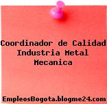 Coordinador de Calidad Industria Metal Mecanica