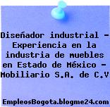 Diseñador industrial – Experiencia en la industria de muebles en Estado de México – Mobiliario S.A. de C.V