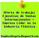 Oferta de trabajo: Ejecutivo de Ventas Internacionales – Empresa Líder en la Industria Plástica