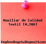 Auxiliar de Calidad Textil [W.206]