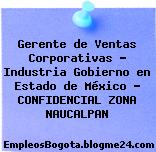 Gerente de Ventas Corporativas – Industria Gobierno en Estado de México – CONFIDENCIAL ZONA NAUCALPAN