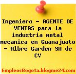 Ingeniero – AGENTE DE VENTAS para la industria metal mecanica en Guanajuato – Albre Garden SA de CV
