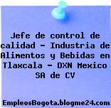 Jefe de control de calidad – Industria de Alimentos y Bebidas en Tlaxcala – DXN Mexico SA de CV