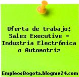 Oferta de trabajo: Sales Executive – Industria Electrónica o Automotriz