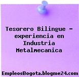 Tesorero Bilingue – experiencia en Industria Metalmecanica