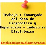Trabajo : Encargado del área de Diagnostico y Reparación – Industria Electrónica