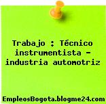 Trabajo : Técnico instrumentista – industria automotriz